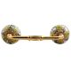 Green Leaf Floral Ceramic Bridge Handle